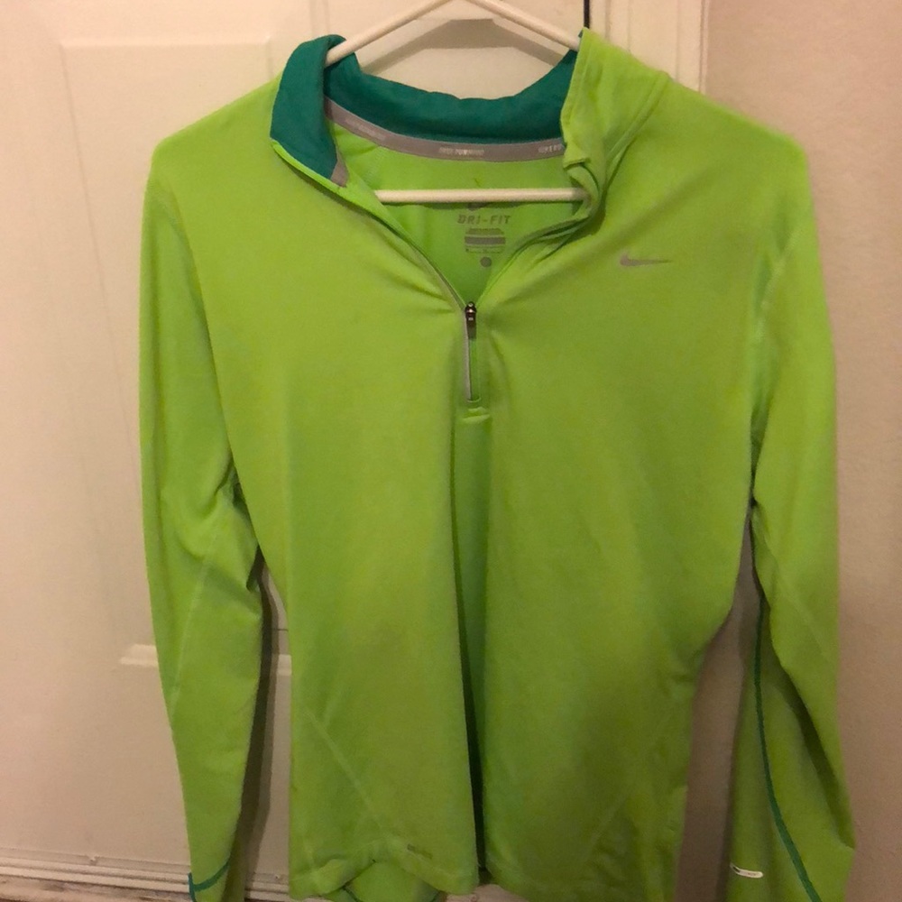 Nike dri-fit green running shirt
